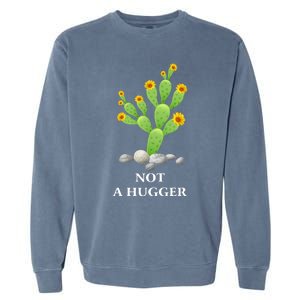 Cactus Sunflower Not A Hugger Garment-Dyed Sweatshirt