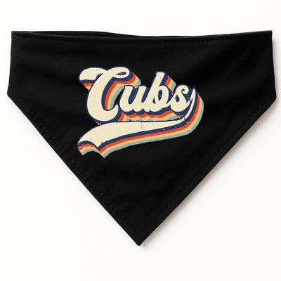Cubs Sports Name Vintage Retro Gift USA-Made Doggie Bandana