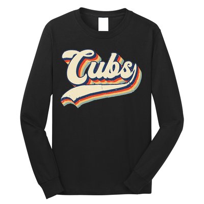 Cubs Sports Name Vintage Retro Gift Long Sleeve Shirt