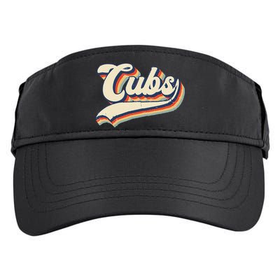 Cubs Sports Name Vintage Retro Gift Adult Drive Performance Visor