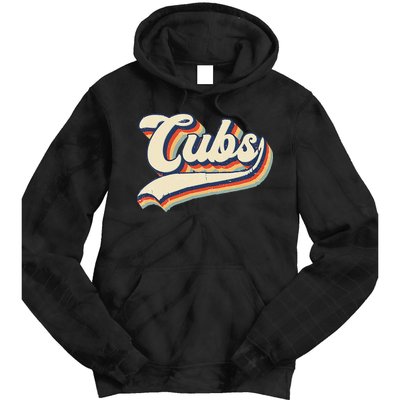 Cubs Sports Name Vintage Retro Gift Tie Dye Hoodie