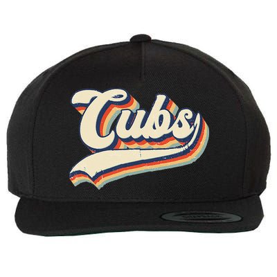 Cubs Sports Name Vintage Retro Gift Wool Snapback Cap