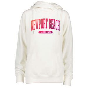 College Style Newport Beach California Souvenir Gift Great Gift Womens Funnel Neck Pullover Hood