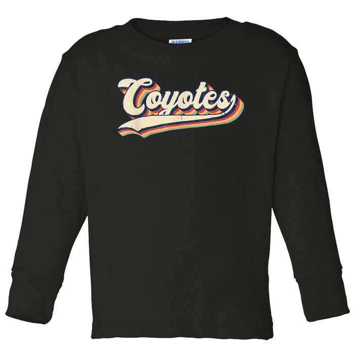 Coyotes Sports Name Toddler Long Sleeve Shirt