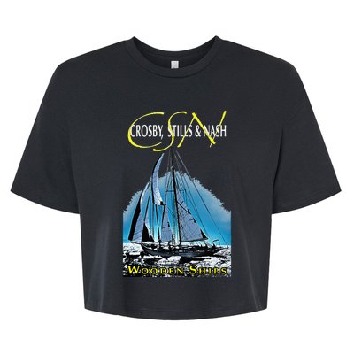 Crosby Stills & Nash Wooden Ships Bella+Canvas Jersey Crop Tee