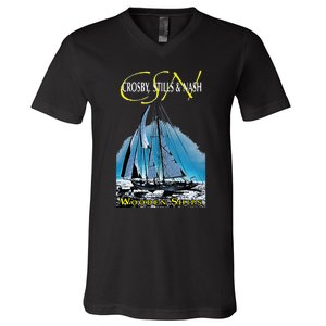 Crosby Stills & Nash Wooden Ships V-Neck T-Shirt