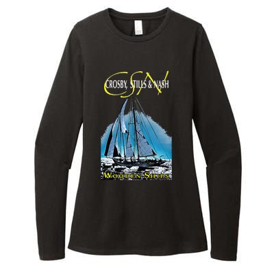 Crosby Stills & Nash Wooden Ships Womens CVC Long Sleeve Shirt