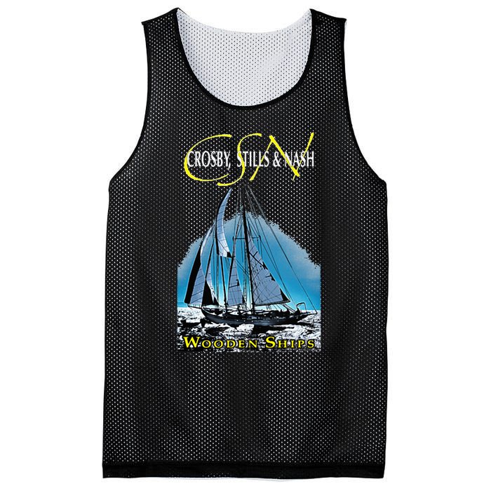 Crosby Stills & Nash Wooden Ships Mesh Reversible Basketball Jersey Tank