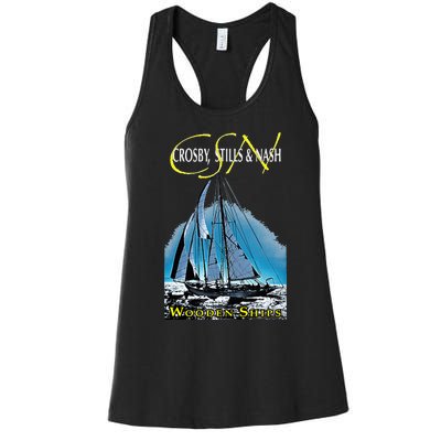 Crosby Stills & Nash Wooden Ships Women's Racerback Tank