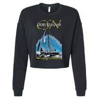 Crosby Stills & Nash Wooden Ships Cropped Pullover Crew