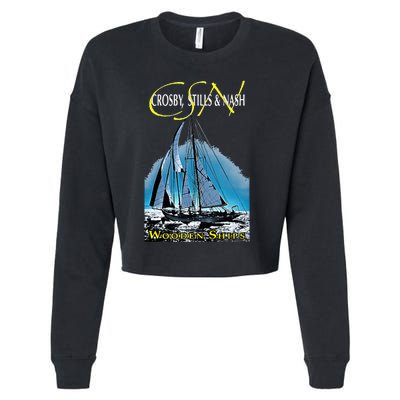 Crosby Stills & Nash Wooden Ships Cropped Pullover Crew