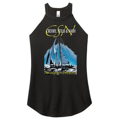 Crosby Stills & Nash Wooden Ships Women's Perfect Tri Rocker Tank