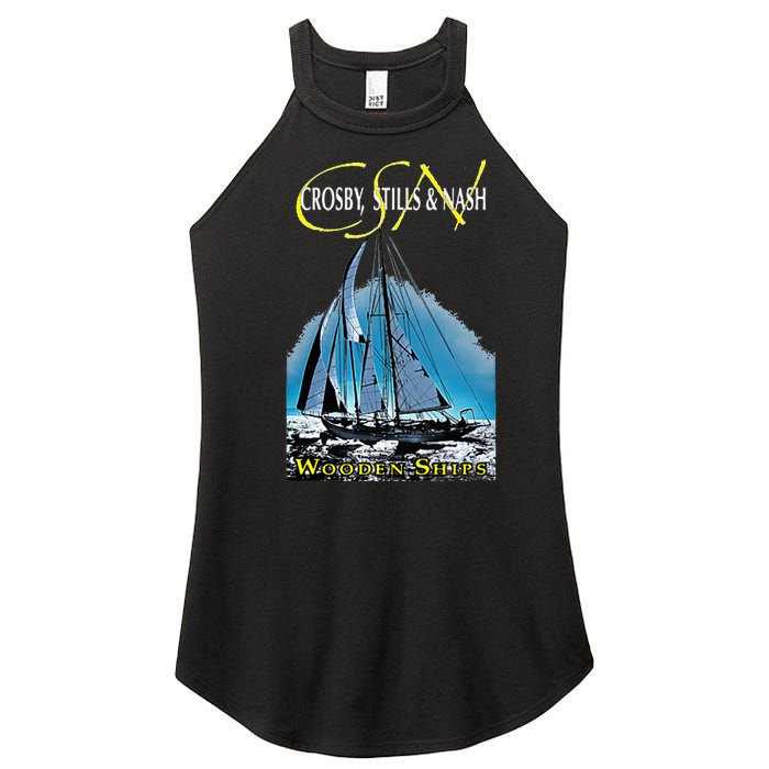 Crosby Stills & Nash Wooden Ships Women's Perfect Tri Rocker Tank