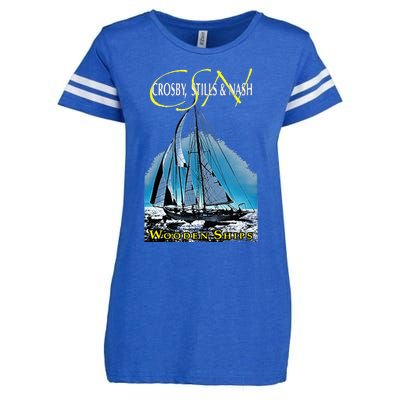 Crosby Stills & Nash Wooden Ships Enza Ladies Jersey Football T-Shirt