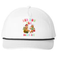 Christmas School Nurse Xmas Did You Try Icing It Gingerbread Snapback Five-Panel Rope Hat