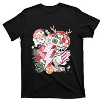 Christmas Santa Nurse Disco Ball Rn Cna Icu Med Surg Picu T-Shirt