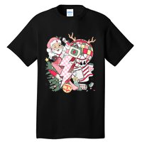 Christmas Santa Nurse Disco Ball Rn Cna Icu Med Surg Picu Tall T-Shirt