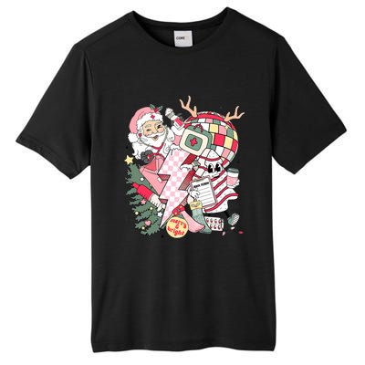 Christmas Santa Nurse Disco Ball Rn Cna Icu Med Surg Picu Tall Fusion ChromaSoft Performance T-Shirt