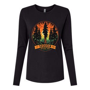 Cute Sequoia National Park Giant Tree Graphic Womens Cotton Relaxed Long Sleeve T-Shirt