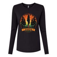 Cute Sequoia National Park Giant Tree Graphic Womens Cotton Relaxed Long Sleeve T-Shirt