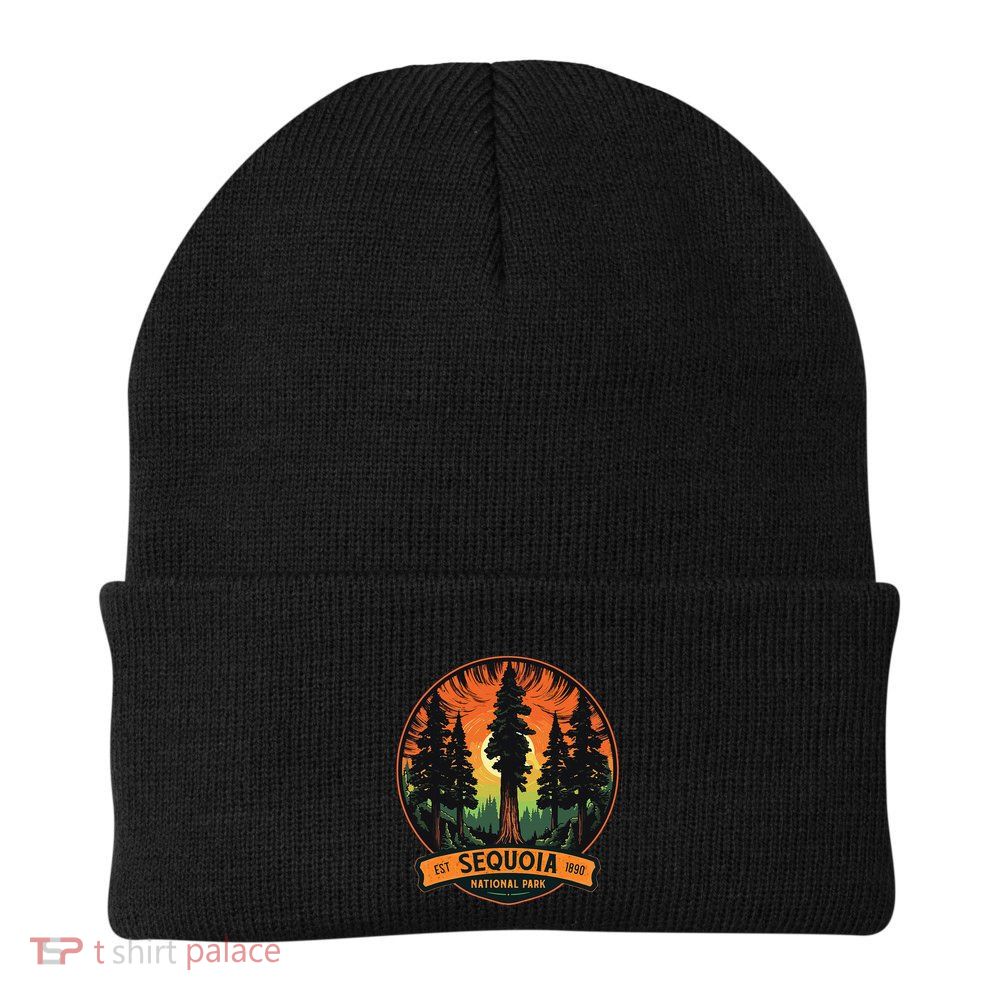 Cute Sequoia National Park Giant Tree Graphic Beanie
