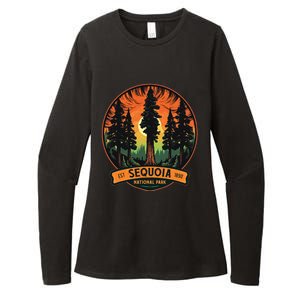 Cute Sequoia National Park Giant Tree Graphic Womens CVC Long Sleeve Shirt