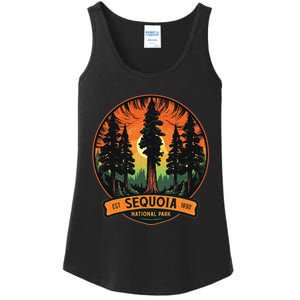 Cute Sequoia National Park Giant Tree Graphic Ladies Essential Tank