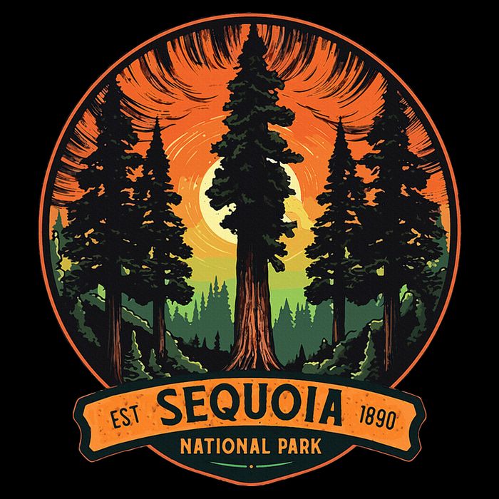 Cute Sequoia National Park Giant Tree Graphic 16 in Basic Backpack