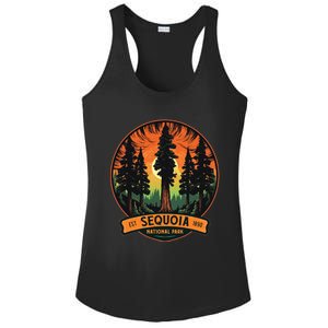 Cute Sequoia National Park Giant Tree Graphic Ladies PosiCharge Competitor Racerback Tank