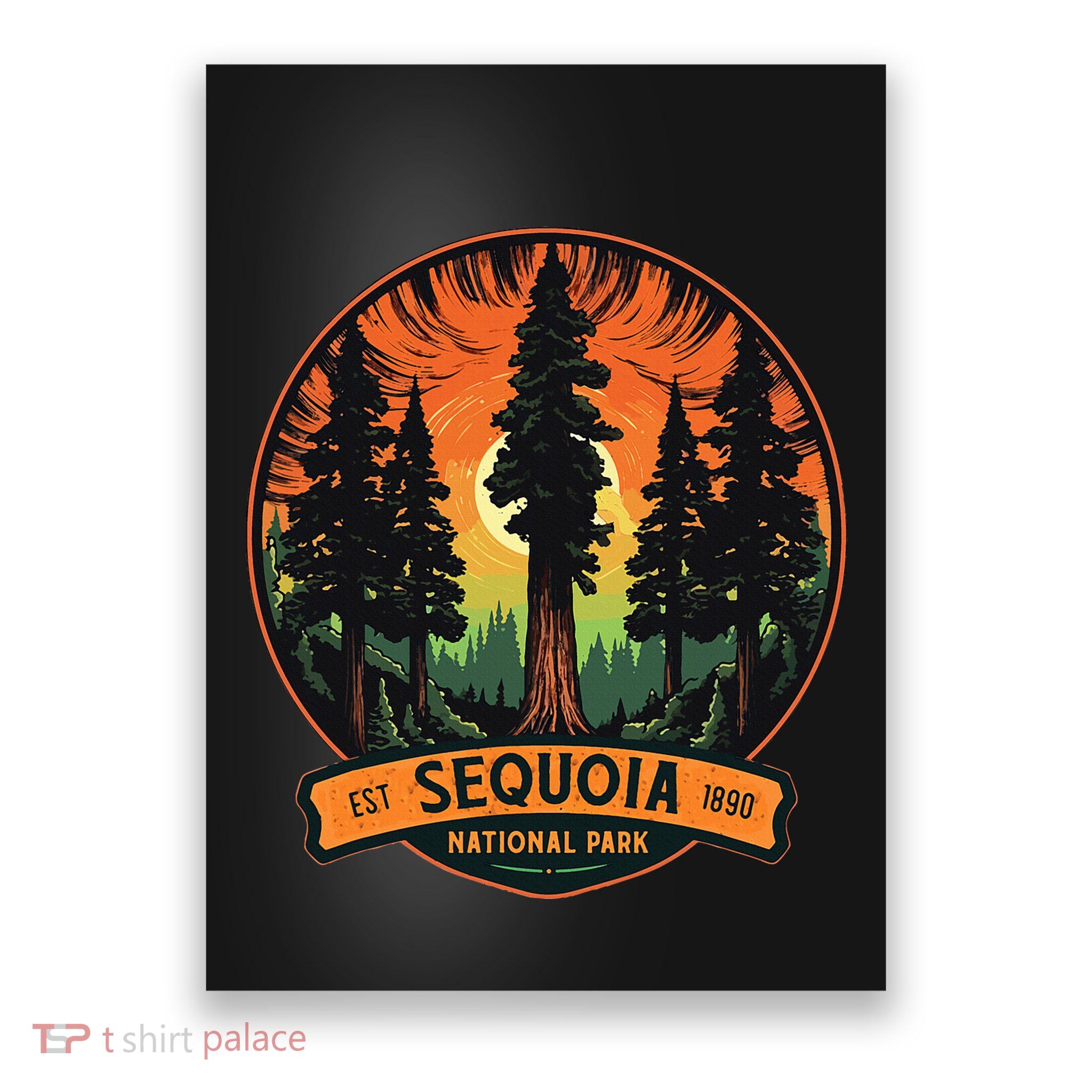 Cute Sequoia National Park Giant Tree Graphic Poster