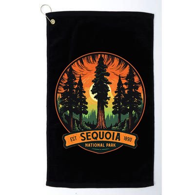 Cute Sequoia National Park Giant Tree Graphic Golf Towel