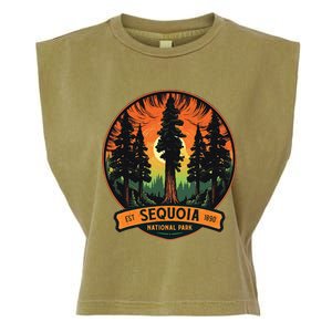 Cute Sequoia National Park Giant Tree Graphic Garment-Dyed Women's Muscle Tee