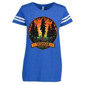 Cute Sequoia National Park Giant Tree Graphic Enza Ladies Jersey Football T-Shirt