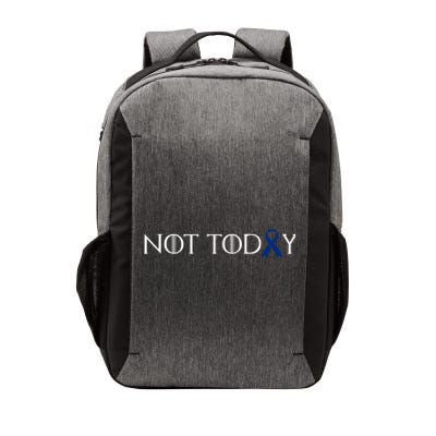 Cancer Survivor Not Today Dark Blue Ribbon Colorectal Gift Vector Backpack