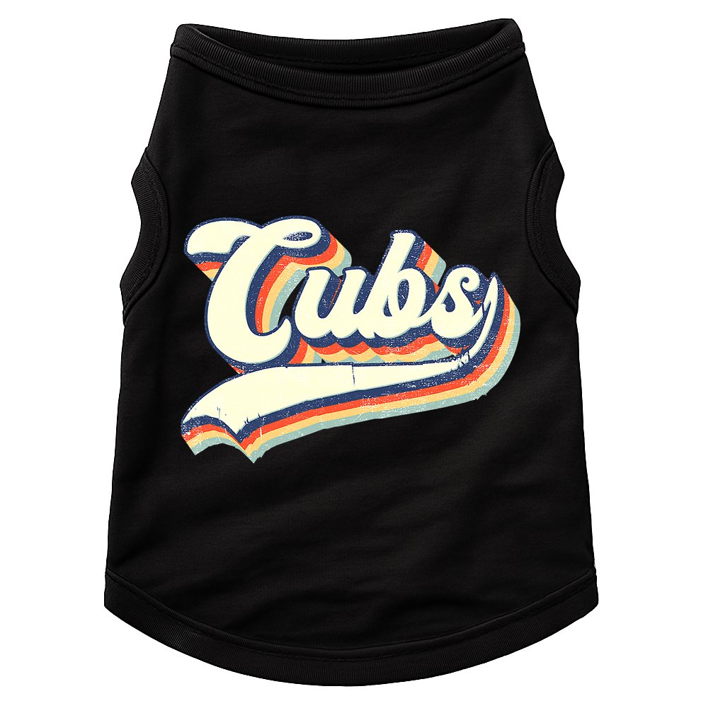 Cubs Sports Name Vintage Retro Boy Girl Doggie Tank