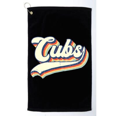Cubs Sports Name Vintage Retro Boy Girl Golf Towel