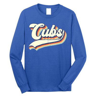 Cubs Sports Name Vintage Retro Boy Girl Long Sleeve Shirt