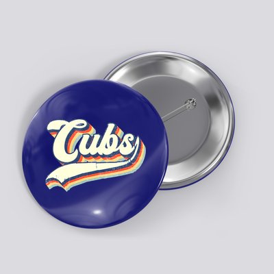 Cubs Sports Name Vintage Retro Boy Girl Button