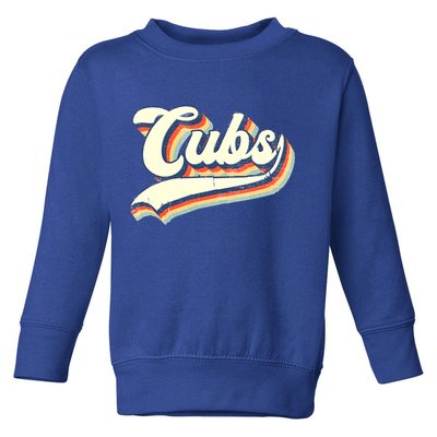Cubs Sports Name Vintage Retro Boy Girl Toddler Sweatshirt