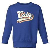 Cubs Sports Name Vintage Retro Boy Girl Toddler Sweatshirt