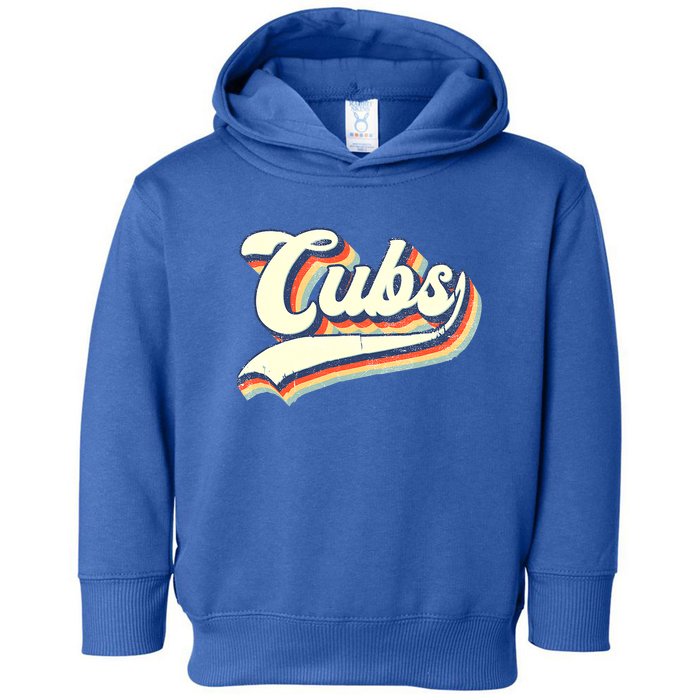 Cubs Sports Name Vintage Retro Boy Girl Toddler Hoodie