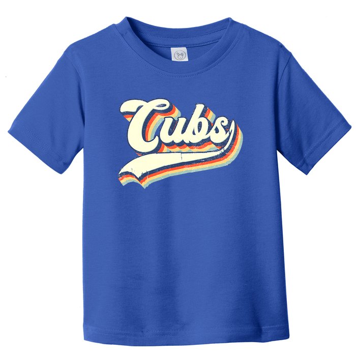 Cubs Sports Name Vintage Retro Boy Girl Toddler T-Shirt