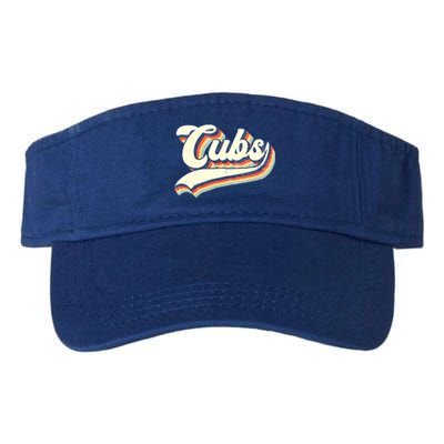 Cubs Sports Name Vintage Retro Boy Girl Valucap Bio-Washed Visor