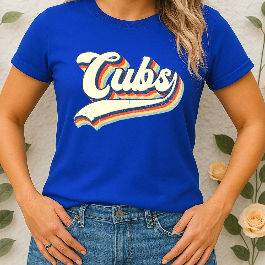 Cubs Sports Name Vintage Retro Boy Girl Womens T-Shirt