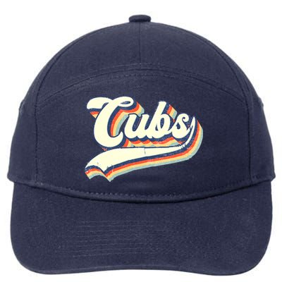 Cubs Sports Name Vintage Retro Boy Girl 7-Panel Snapback Hat