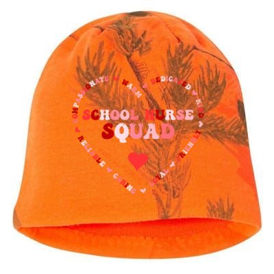 Cute School Nurse Squad Valentines Day Heart Great Gift Kati - Camo Knit Beanie