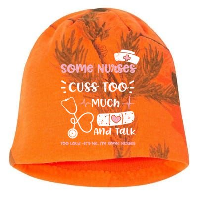 Cussing: Some Nurses Cuss Too Much And Talk Too Lou Nurse Gift Kati - Camo Knit Beanie