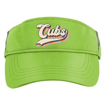 Cubs Sports Name Vintage Retro Gift Adult Drive Performance Visor