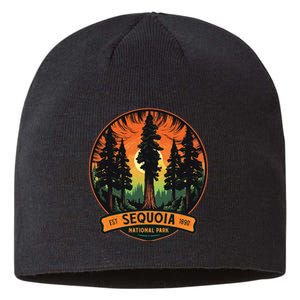 Cute Sequoia National Park Giant Tree Graphic Sustainable Beanie