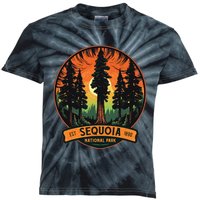 Cute Sequoia National Park Giant Tree Graphic Kids Tie-Dye T-Shirt